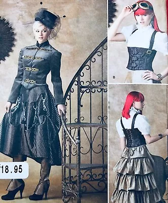 Simplicity 1558 Victorian Steampunk Cosplay Misses 6-12 Laquey Pattern Uncut • $12.50