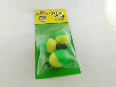 Mr Crappie Rattlin Pear 1  Yellow Green Floats Bait New 3 Pack • $1.99