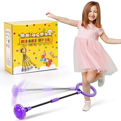 $28.34 • Buy Britik Ankle Skip Ball For Kids - Foldable Colorful Flash Wheel Skip It, 