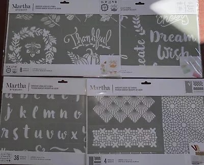 4 New Martha Stewart Adhesive Laser Cut Stencils 12” X 7 3/4 Flamingo Alphabet • $21.99