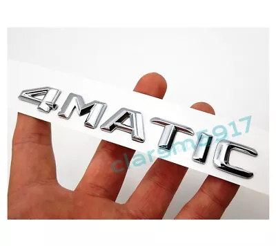 New Chrome 4 MATIC Rear Trunk Letters Emblem Badge For Mercedes Benz C E S • $16.88