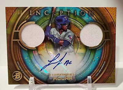 2022 Bowman Inception Luisangel Acuna Dual ROOKIE PATCH AUTO #'d /50 RPA RC 📈🔥 • $75