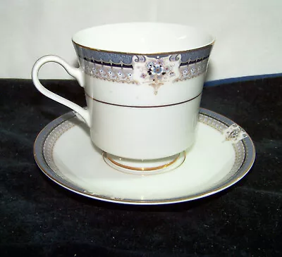 MIKASA Tropez Grande Ivory L5504 Footed Cup & Saucer Sets - New Mint Ships Ins. • $8.99