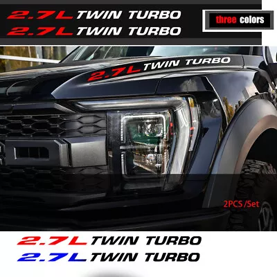 2pcs 2.7L Twin Turbo Hood Decals Emblem For Ford F150 Ecoboost V6 Pickup Truck • $13.93