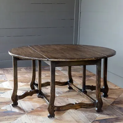Victorian Gate Leg Drop Leaf Distressed Dining Table • $3795