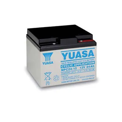 YUASA AGM 12V 24Ah (27+ Holes) Golf Trolley Battery Mocad Hillbilly NPC24-12I • £76.03