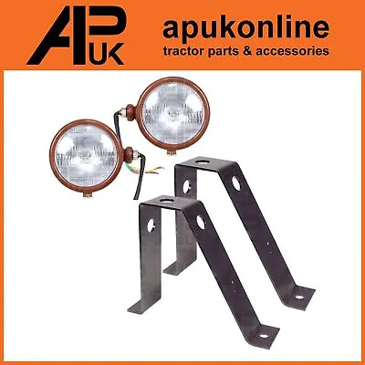 Headlights & Bracket Set Original Design For Massey Ferguson TE20 TEA20 Tractor • £78.99