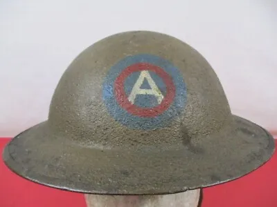 WWI US Army AEF M1917 Helmet Shell - Hand Painted - 3rd Army Emblem - Very NICE • $399.99