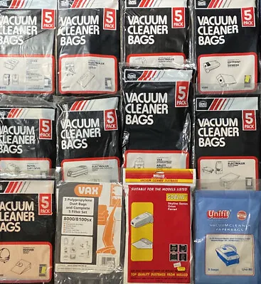 £3.99 • Buy Vacuum Bags - Vax, Panasonic, Numatic, Electrolux, Hoover, Goblin, Dirt Devil