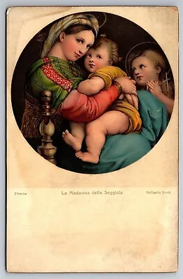 Madonna Of The Chair With Child Religious Art Santi C1910's Postcard L30 • $12.50