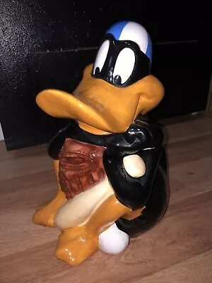 Daffy Duck Ceramic Cookie Jar Baseball Looney Tunes 1993  • $24.95