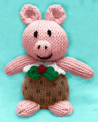 £2.99 • Buy KNITTING PATTERN - Christmas Pudding Pig Chocolate Orange Cover / 16 Cms Toy