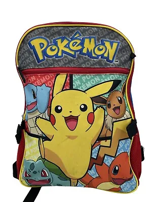 $19.99 • Buy Pokemon Kids Backpack Pokemon Character Canvas Bag For School! Read Desc!