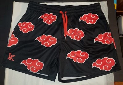 $19.99 • Buy Invicta Kuru Naruto Anime X Gym Shorts  Akatsuki XL Black Red Clouds