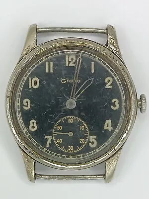 Vintage Record Watch Grana DH WW2 Watch Military German Army. Cal. RF321 • $62