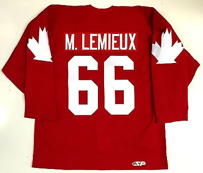 Mario Lemieux 1987 Canada Cup Authentic Jersey With Fight Strap • $299.99