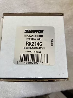 Shure RK214G Replacement Grille For SM87 Or SM87A Mic Black • $42.99