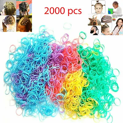 Lot Of 2000 Baby Girl Kid Tiny Small Assorted Rubber Bands Elastics Hair Ties • $7.34