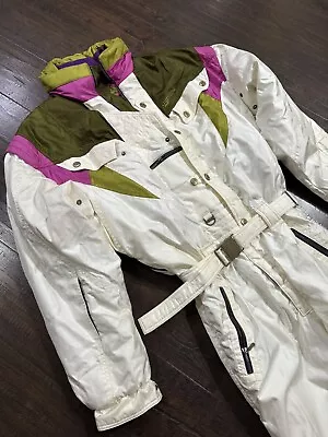 Womens Nevica Vintage Ski Suit Snowsuit One Piece FS-24 Zip Up Retro Size 42 • $199.99