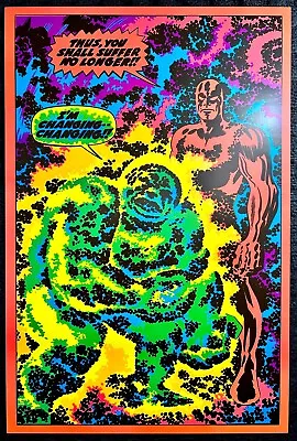 Silver Surfer And Quasimodo Black Light Marvel Comic Poster By Jack Kirby • $30