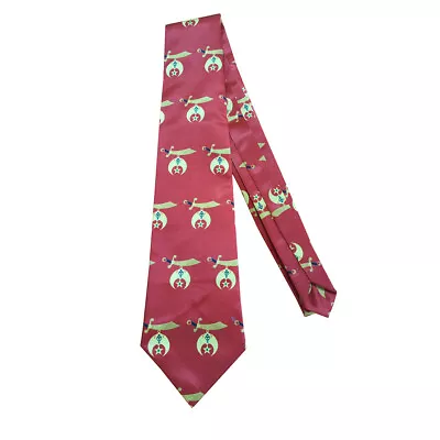 Masonic Regalia Shriners Neck Tie Red Digital Printed Neck Tie  • $17.50