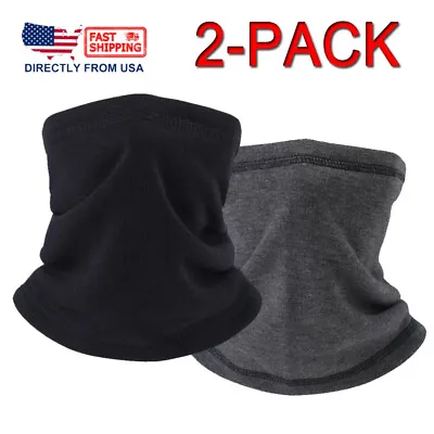 2PACK Neck Warmer Gaiter Winter Fleece Ski Face Mask Tube Scarf For Cold Weather • $9.99