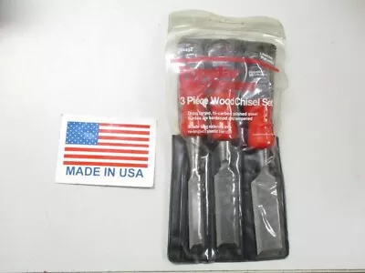 Wood Chisel Set Popular Mechanics 34494 Bevel Edge 3 Piece 1/2   3/4  & 1  USA • $25