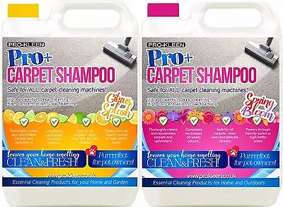 £25.95 • Buy ProKleen Carpet Cleaning Shampoo Odour Deodoriser Upholstery Cleaner 10L & Vax