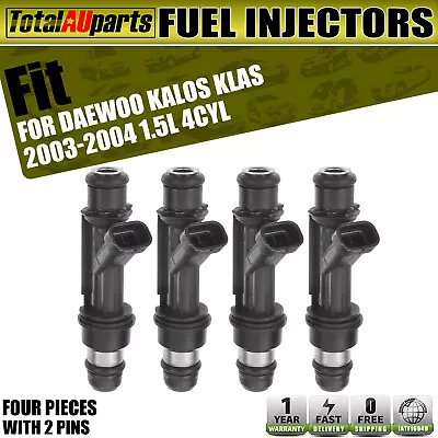 4x Fuel Injector For Daewoo Kalos KLAS 2003-2004 1.5L LV8(91CUL4) Petrol 2 Pins • $78.57