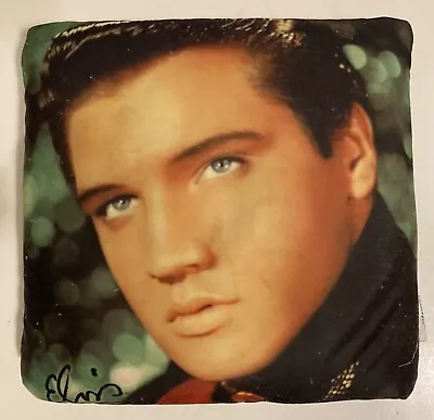 ELVIS PRESLEY Close Up Picture Vintage 10  X 10  Throw Pillow King Of Rock • $10