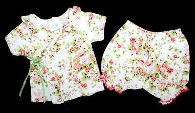 MAD SKY Boutique MAde In USA Kimono Top And Shorts Set Baby Girl Size 9 Months • $22.50