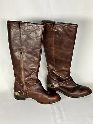 UGG Boots Australia Channing Brown Leather Knee High Size 7  Style 1001637 • $35