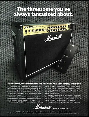 Marshall Triple Super Lead TSL JCM 2000 Guitar Amp Advertisement 1998 Ad Print • $4