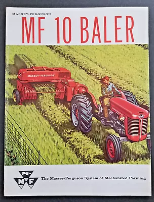 Massey Ferguson MF 10 Baler Dealer Sales Brochure Catalog - 1962 • $24