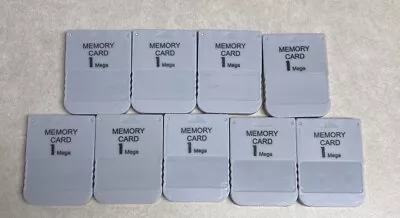 LOT OF 9 Sony PlayStation 1 Ps1 After Market Third Party Memory Cards Tested • $26.99