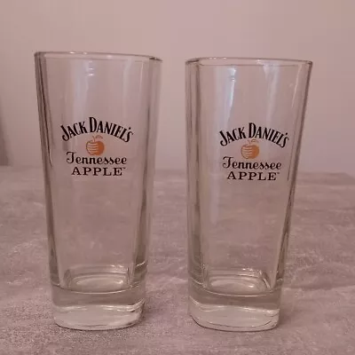2x Jack Daniel's Tennessee Apple Long Drink Glasses Highball Tumbler 35cl 11.9oz • £12.99