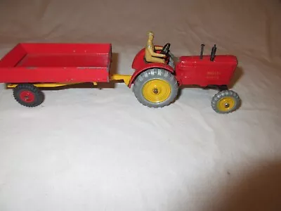 Vintage Dinky Massey Harris Tractor W/Weeks Tipping Farm Trailer • $49.99