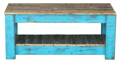 Turquoise Combo Coffee Table With Shelf • $199