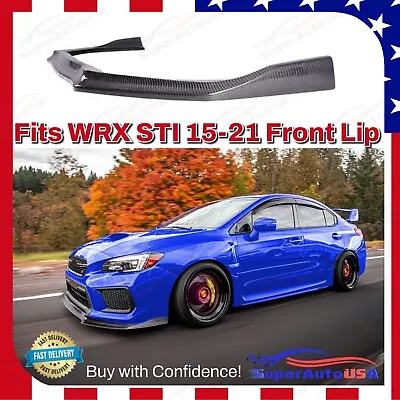 For 2015-2021 Subaru WRX STI Carbon Fiber Printed Front Bumper Body Lip Spoiler • $99.99