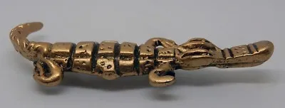 $33.95 • Buy Vintage ALVA Studios New York Brass Alligator Brooch / Pin Museum Reproduction