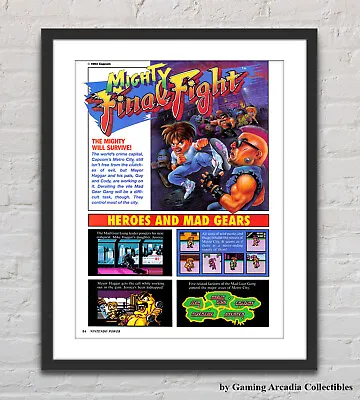 Mighty Final Fight Nintendo NES Glossy Promo Ad Poster Unframed G5327 • $14.98