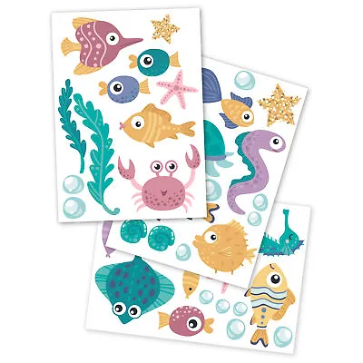 Fish Pastel Wall Tattoo Sticker Film Sticker Children's Room DIN A4 Y036 • £8.59