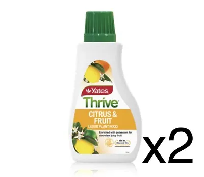 $44.50 • Buy 2 X Thrive Yates Citrus Liquid Plant Food Fertiliser 500ml Makes 150L