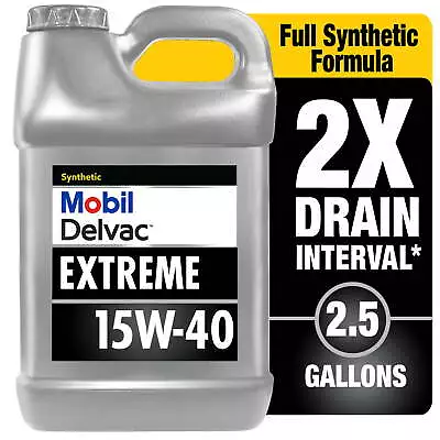 Mobil Delvac Extreme Heavy Duty Full Synthetic Diesel Engine Oil 15W-40 2.5 Gal • $53