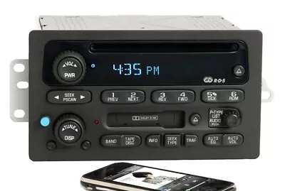 Chevy GMC 2002-03 Trailblazer Radio AM FM CD Cassette W Bluetooth Music 15058225 • $265