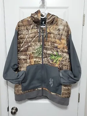 BROWNING Contact VS Full Zip RealTree EDGE Camouflage Insulated Hoodie Jacket XL • $24.99