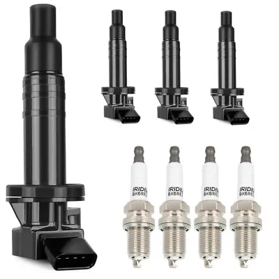 4X Ignition Coils + 4X Iridium Spark Plugs For 00-05 Toyota Corolla Celica 1.8L • $68.88