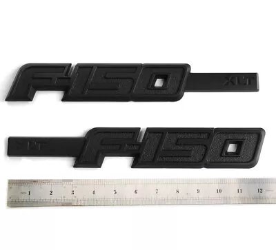 2x OEM F-150 Badge Fender Emblem 3D For Fits F150 XLT 9L3Z16720CB Black • $28.23