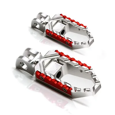For Kawasaki Z900RS Cafe Racer 18-20 Wide Rider Foot Pegs Silver Red • £88.13