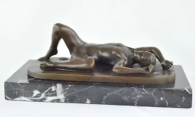 Art Deco Style Statue Sculpture Athlete Sexy Art Nouveau Style Bronze Signed • $266.99